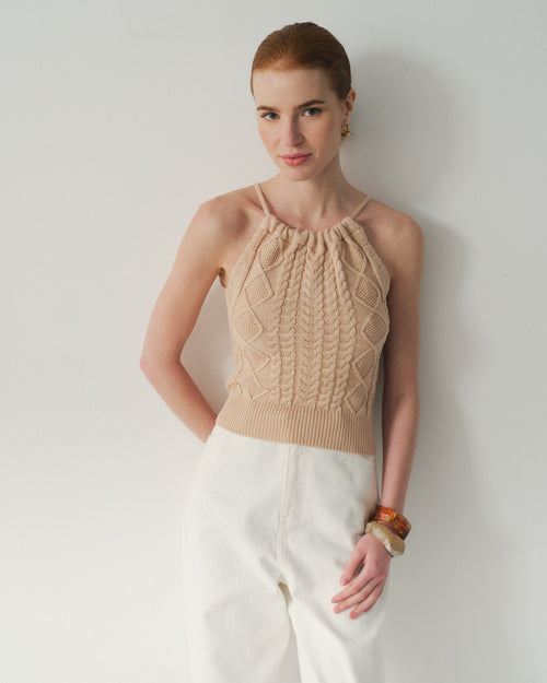 Top tejido texturizado Honu