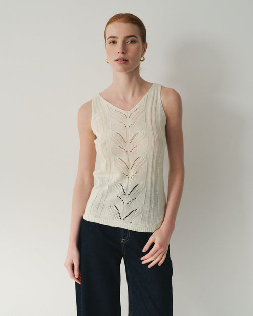 Top de tirantes de crochet Margot