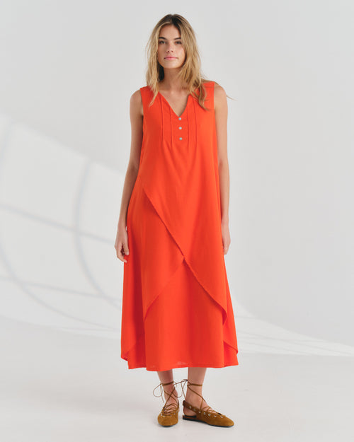 Vestido Largo con Lino Elvira