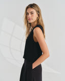 Crop Top sin mangas con lino Viva