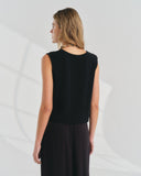 Crop Top sin mangas con lino Viva