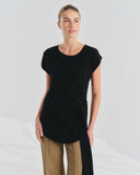 Blusa con lino con nudo Sheila