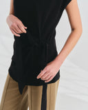 Blusa con lino con nudo Sheila