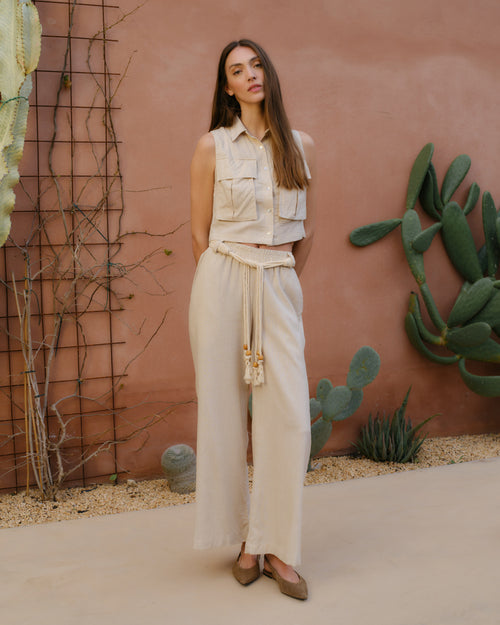 Blusa camisera sin mangas Jenna