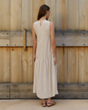 Vestido de lino corte asimetrico Alberta