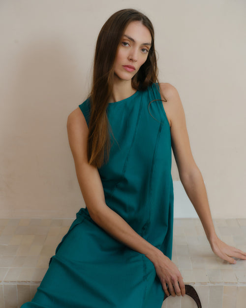 Vestido largo de lino Lizzete Hover