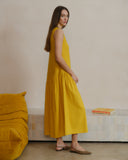 Vestido de lino corte asimetrico Alberta