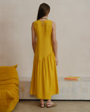 Vestido de lino corte asimetrico Alberta