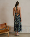 Maxi Vestido halter estampado Tula/le