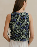 Top con lino estampado Rossy/le