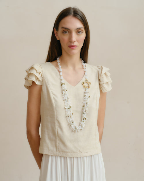 Blusa con lino Angela Hover