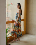 Maxi vestido fluido con lino Sunnen/le