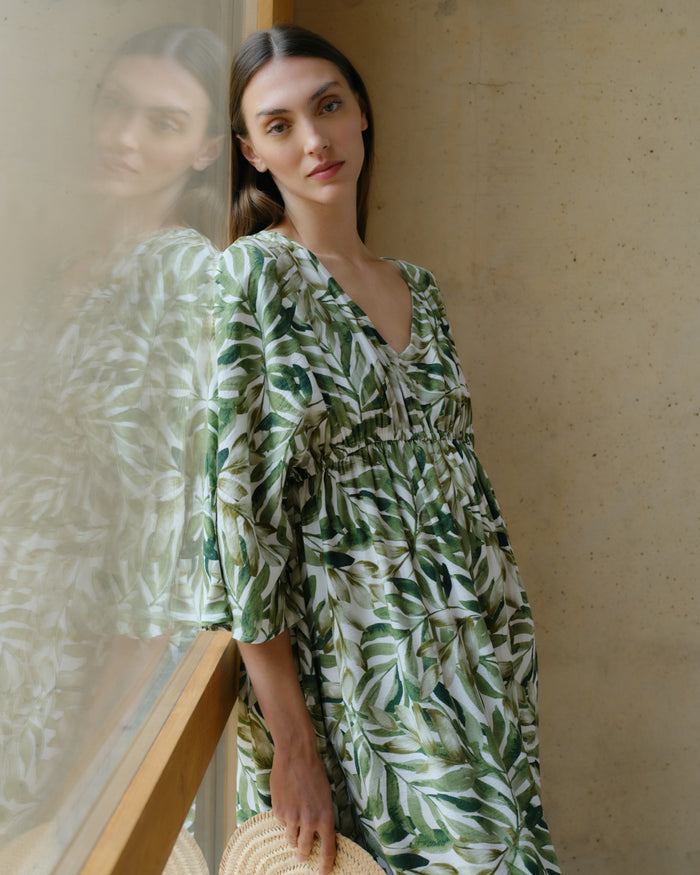 Vestido unitalla manga mariposa Samira