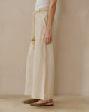 Pantalon con lino y cinturon Majo