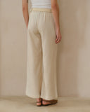 Pantalon con lino y cinturon Majo