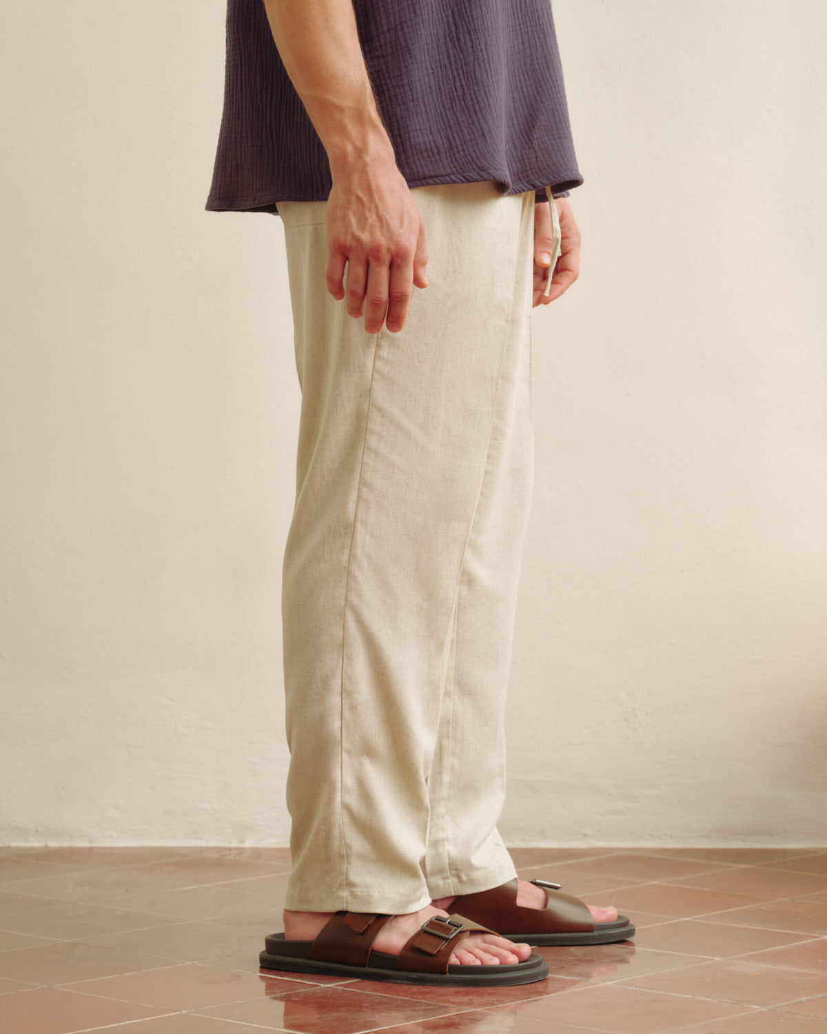 Pantalon con lino Marruecos