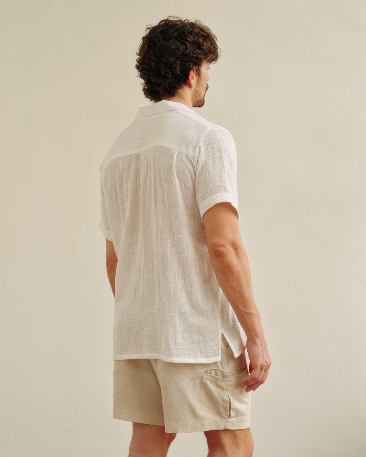 Camisa cuello sport de algodon Favio