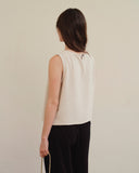 Blusa sin mangas con lino Lirio/2