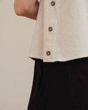 Blusa sin mangas con lino Lirio/2