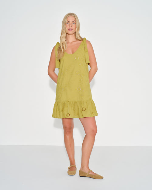 Vestido de tela bordada Tila