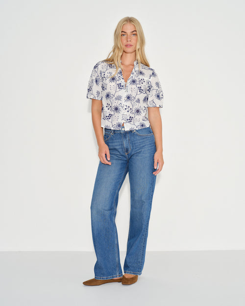 Blusa camisera tela bordada Antonieta Hover