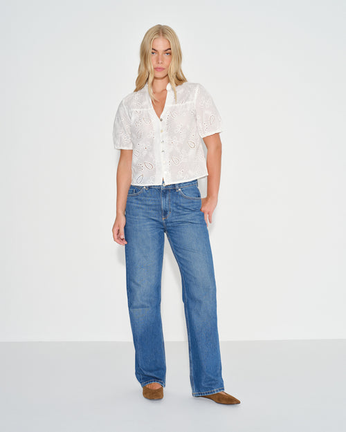 Blusa camisera tela bordada Antonieta Hover