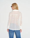 Blusa camisera bordado perforado Noa
