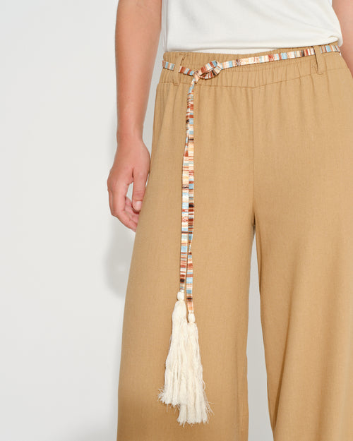 Pantalon con lino Beka Hover