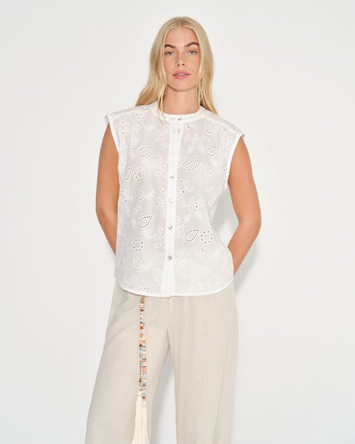 Blusa camisera tela bordada Catalina
