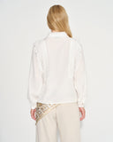 Blusa camisera manga larga con cuello crochet Parma