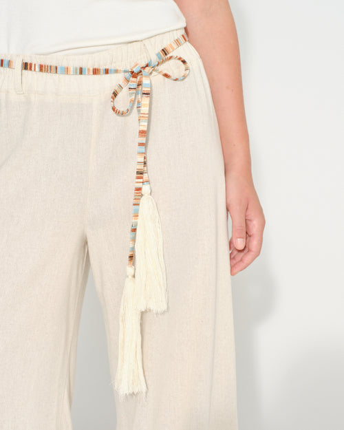 Pantalon con lino Beka Hover