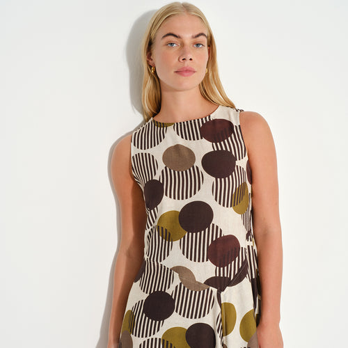 Vestido largo estampado Brigitte