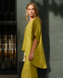 Blusa larga con lino Maya