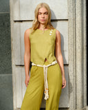 Blusa con lino Aleli