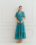 Maxi Vestido largo tela satinada Jade