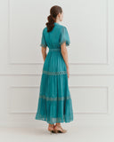 Maxi Vestido largo tela satinada Jade