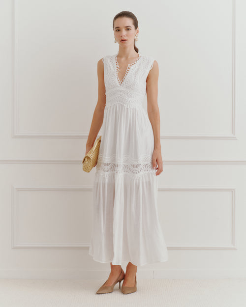 Vestido largo con lyocell Pia