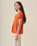Blusa con lino mangas tulipan Turin