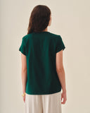 Blusa con lino mangas tulipan Turin