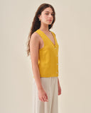Blusa Clara sin mangas con Botones