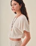 Blusa manga corta con lino Emma