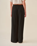 Pantalon con lino corte recto Abu dabi