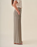 Pantalon con lino corte recto Abu dabi