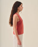 Blusa Clara sin mangas con Botones