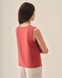 Blusa Clara sin mangas con Botones