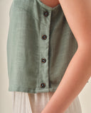 Blusa sin mangas con lino Lirio/2