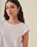 Blusa Cuello Redondo Con Lino Zully