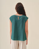 Blusa Cuello Redondo Con Lino Zully