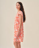 Vestido con lino estampado Shanik