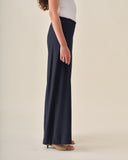 Pantalon con lino corte recto Sahara
